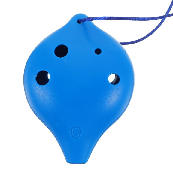 BEADCEST 1Pack Beginner Ocarina Blue Plastic For Music Lovers And Practice