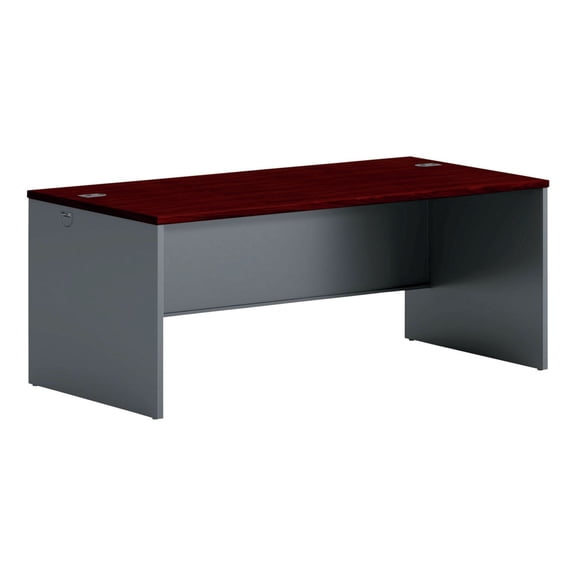 HON H38934.N.S 38000 Series 72 in. x 36 in. x 29.5 in. Desk Shell - Mahogany/Charcoal