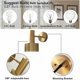 thumbnail image 2 of Aplique de pared interior dorado moderno E27 - Lámpara de pared creativa - Brazo oscilante ajustable con pantalla para dormitorio, pasillo, escalera - Estilo industrial simple, 2 of 5