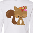 thumbnail image 4 of Inktastic Cute Squirrel, Squirrel With Flowers, Fluffy Tail Long Sleeve Youth T-Shirt, 4 of 5