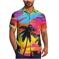 thumbnail image 2 of LEKWK Hawaiian Shirts for Men Beach Button Down Casual Shirts Short Sleeve Collared Lightweight Print Tops Loose Fit Beach Resort Vacation Wear Multicolor XL, 2 of 6