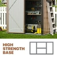 thumbnail image 4 of BaPiPro 5'x3' Outdoor Metal Storage Shed with Base Frame, Waterproof Tool Shed with Lockable Door for Backyard, Patio, Brown, 4 of 11