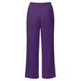 thumbnail image 2 of Womens Wide Leg Sweatpants with Pockets Elastic Waisted Lightweight Loose Casual Summer Beach Lounge Trousers (XL, Purple), 2 of 7