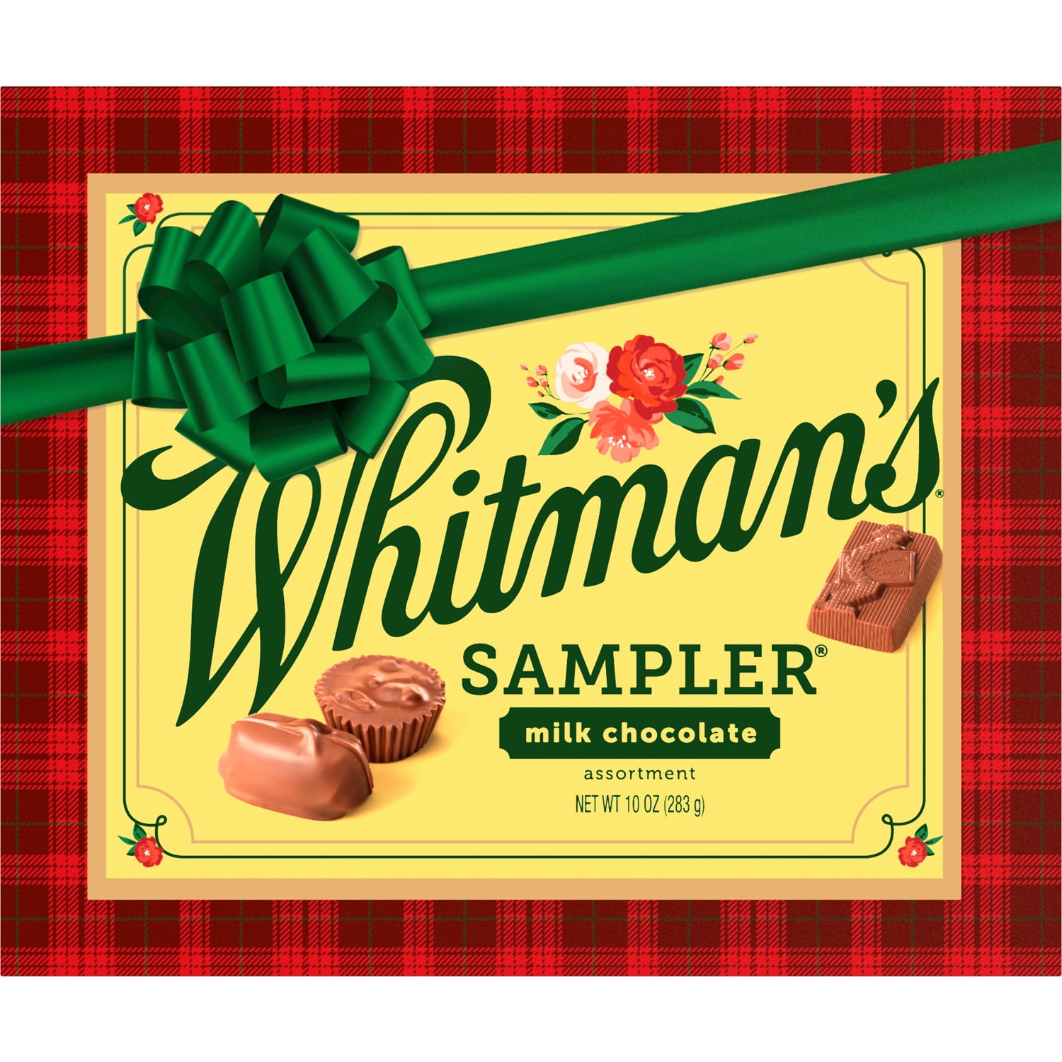 (2 pack) Whitman's Sampler Christmas Assorted Milk Chocolate Gift Box, 10 oz. (22 Pieces)