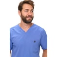 thumbnail image 6 of M&M SCRUBS Men's Scrub Set – Stretch V-Neck Multi-Pocket Mens Medical Uniform Scrubs Top & Cargo Pants (Ceil Blue, Small), 6 of 7