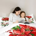 thumbnail image 4 of Manfei Christmas Bowtie Cake 7pcs Bedding Comforter Set,Happy Christmas Queen Bedding Sets,Red Berry Xmas Floral Queen Sheet Sets For Kids,Luxury Bedroom Decor, 4 of 8