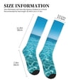 thumbnail image 2 of Lsque Crystal Clear Ocean Waves Pattern Sport Compression Socks for Men & Women 15-20 mmHg Knee High Nurse Pregnant Running Medical and Travel Athletic, 2 of 6