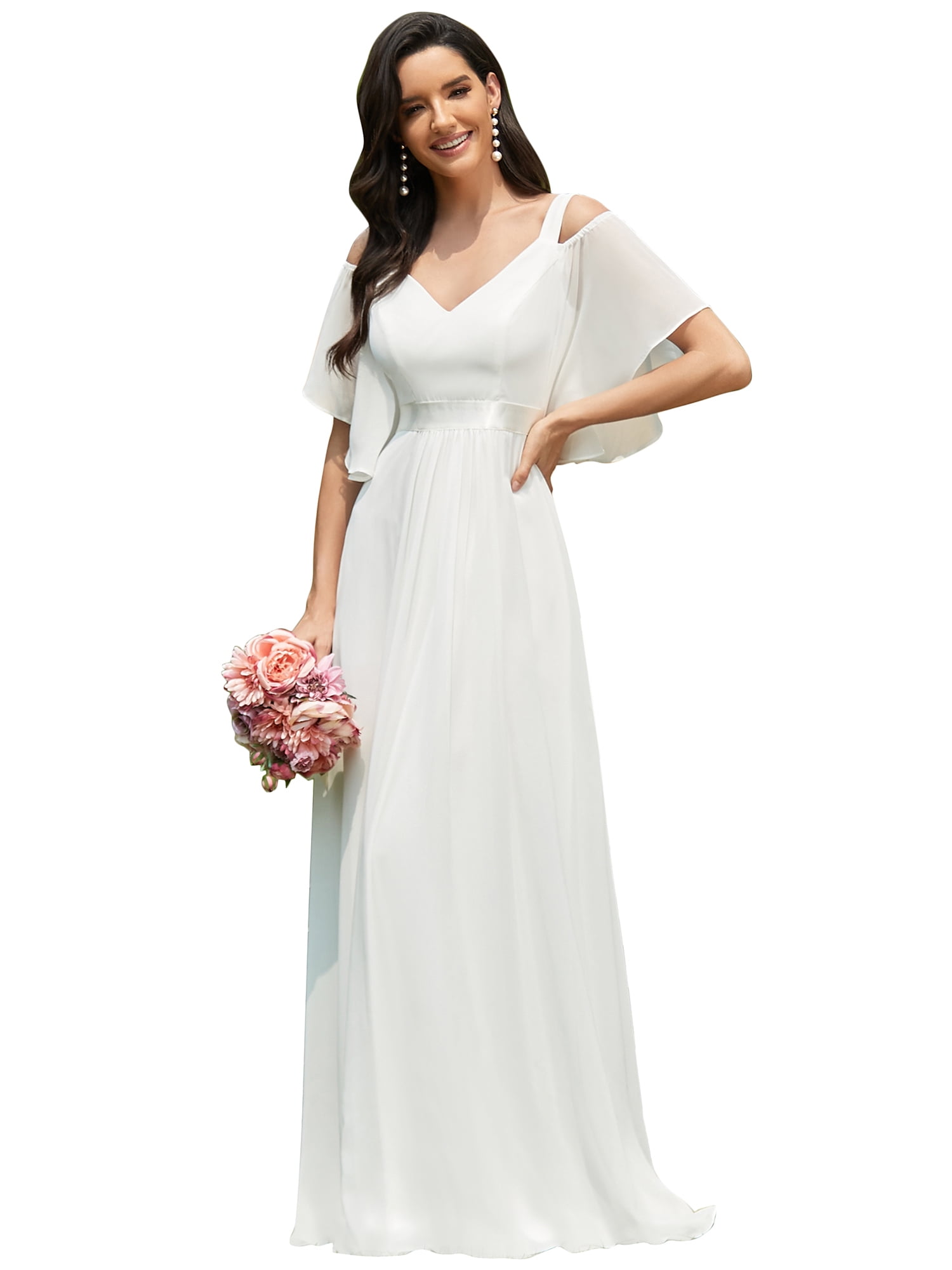 white empire line dress