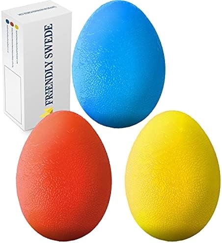WLIKKS Stress Balls for Adults - 3 Squeeze Balls for Hand Therapy, Stress Relief & Strength - 3 Resistance Levels
