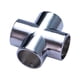 thumbnail image 3 of Conector de esquina de tubo redondo de aleación de aluminio de 25 mm para perchero de exhibición de ropa 4 vías, 3 of 9