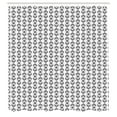 thumbnail image 3 of Ambesonne Ethnic Shower Curtain, Tribal Sqaures Pattern, 69"Wx84"L, Black and White, 3 of 5