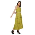 thumbnail image 3 of Moomaya Cotton V Neck Sleeveless Long maxi Dress Spaghetti Strap Casual Clothing, 3 of 6