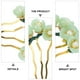 thumbnail image 3 of 2 horquillas de jade con diseño de flor vintage, accesorios clásicos para el cabello, 3 of 8