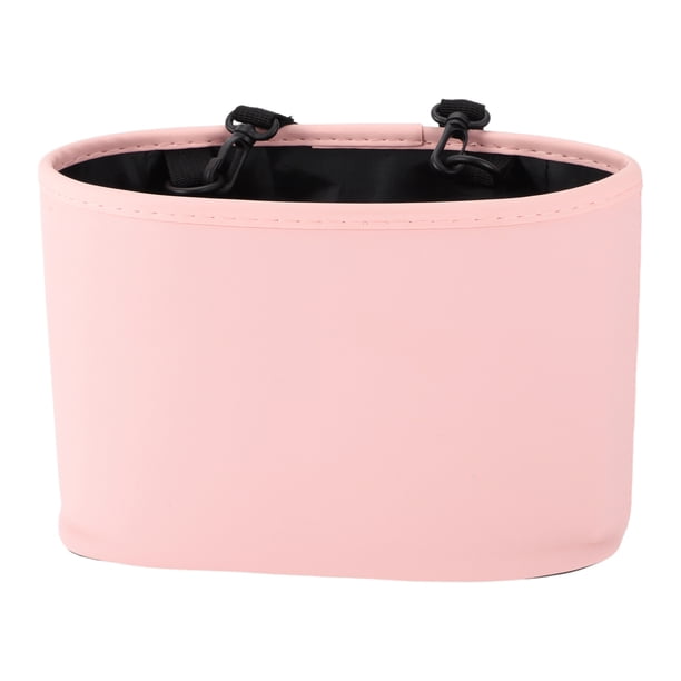 Bote de basura para automóvil Unique Bargains, portátil y colgante, 1 Pcs rosa para la parte trasera de los asientos