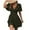Army Green, variant on Timegard Dresses for Women Deep V Neck Ruched Ruffle Short Sleeve Comfy Casual Summer Dresses