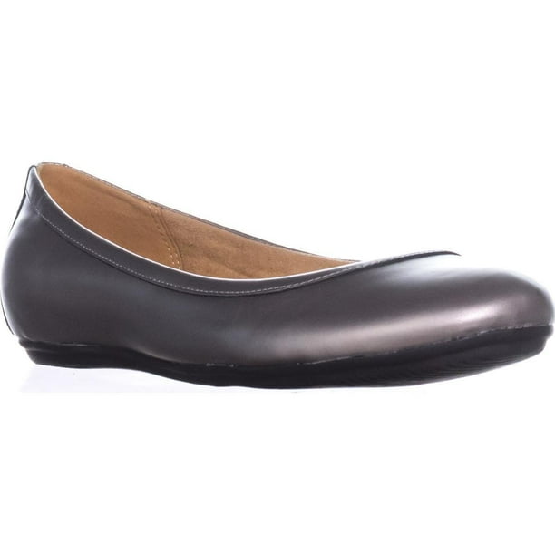 pewter ballerina flats