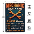 thumbnail image 4 of Mechanic Gifts For Men - Garage Metal Tin Signs Vintage Car Shop Accessories Decor Mechanic Hourly Rate Metal Sign 8X12 In Man Cave Garage Office Coffee Birthday Men Women Father'S Day Graduation, 4 of 8