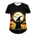 thumbnail image 5 of VKOYWKM Halloween Short Sleeve Shirts for Women Plus Size Witch Graphic Tees Loose Fit Crew Neck Halloween Party Tshirt Casual Lightweight Spooky T-Shirt, 5 of 5