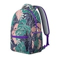 thumbnail image 3 of Summer Hawaiian School Backpack Tropical Floral Jungle Leaves Design Colorful Exotic Backpack for Student and Student, 3 of 3