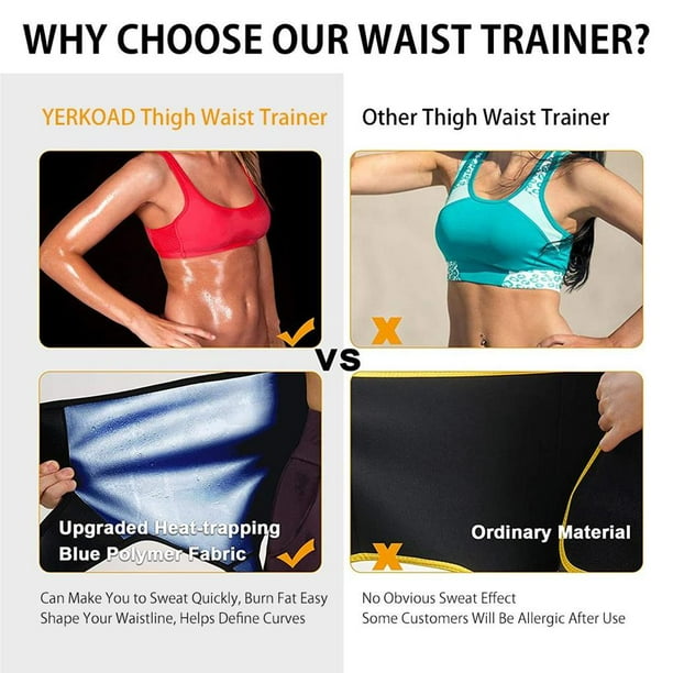 4 in 1 Sauna Sweat Waist Trimmer Thigh Sauna Sweat for Women and Men Weight Loss Tummy Control Waist Trainer Workout Belt Walmart