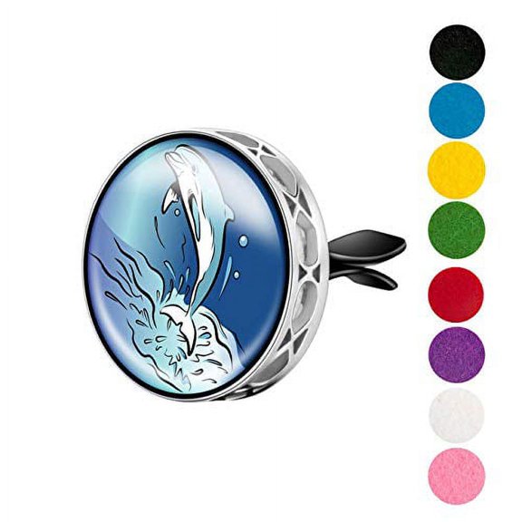 Dolphin Enamel Car Vent Diffuser w/pads and gift box