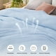 thumbnail image 3 of Manta Bedsure Cooling de algodón con forma de gofre, color azul, 230 x 230 cm, 3 of 7