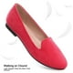 thumbnail image 5 of Zapatillas de ballet SAILING LU para mujer, piel vegana, color rojo, talla 9.5, 5 of 7