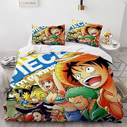Anime One Piece Luffy Full Size Bedding Comforter Sets for Bedroom ...