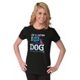 thumbnail image 3 of Of Course Talk My Dog Lover Pet Owner Womens Slim Fit Graphic Tee Brisco Brands S, 3 of 5