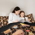 thumbnail image 4 of Erosebridal Rodent Animal Capybara Twin Comforter Sets,Brown Cheetah Pattern Bedding Set For Girls Kids ,Reversible Black 2pcs, 4 of 7