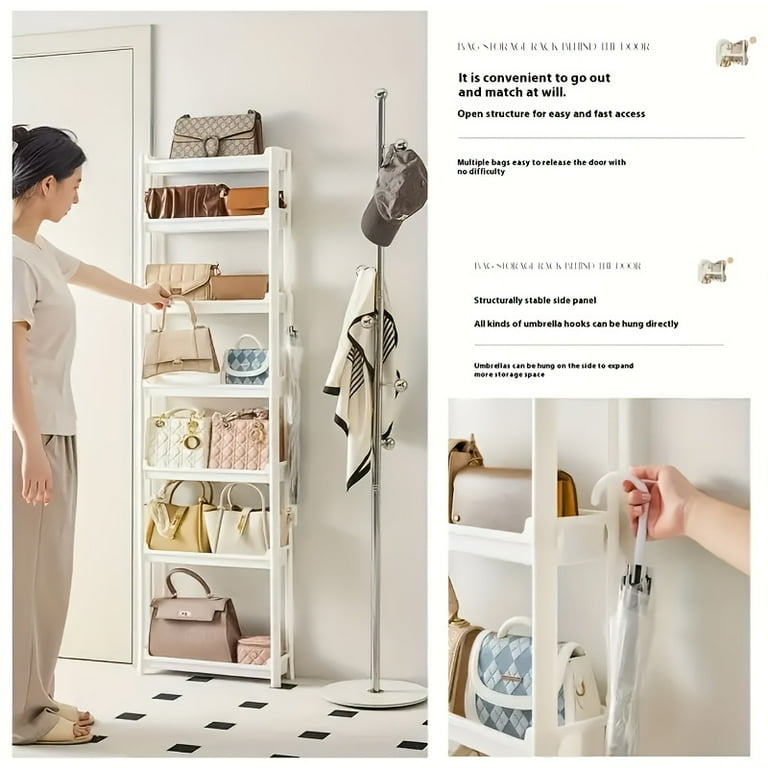 An Ultra-slim Eight-tier Storage Cabinet For Tight Spaces, Suitable For Bathroom And Kitchen Doors, Spa Storage, Space-saving Organizers, Suitable For Beauty Salons And Spa Shops, Shelves