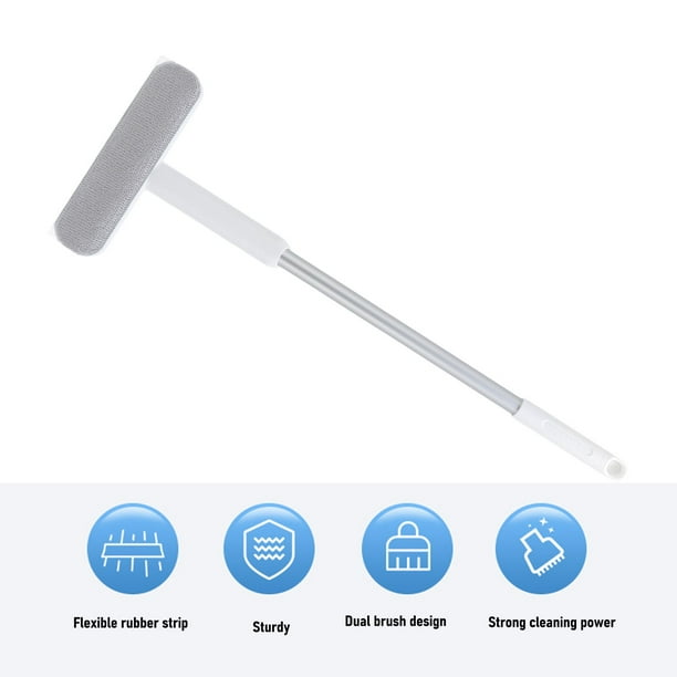 Escobilla De Goma Para Ventanas, Cepillo De Limpieza Para Pantallas De Ventanas, Doble Cara, Desmontable, Fácil De Operar Para El Hogar
