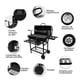 thumbnail image 2 of Asador de carbón Tipo barril  Acero Inoxidable con Spiedo Eléctrico y Ruedas, 2 of 6
