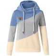 thumbnail image 3 of Sudaderas con capucha para mujer, suéter con cuello vuelto, informal, de manga larga, color block, sudaderas con capucha, suéteres, tops de otoño Ormromra, 3 of 5
