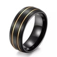 thumbnail image 2 of Men's Tungsten Carbide Band Blue/Silver/Rose Gold Wedding Fashion Ring Size 8-12, 2 of 8
