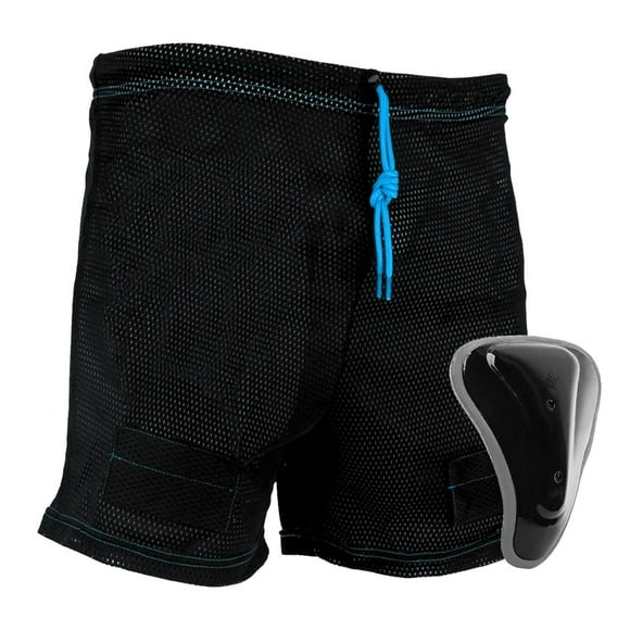 Shorts en Maille avec Coussin Protecteur Future Stars Hockey Jill - Jeunesse - Moyen/Grand à crochets et boucles