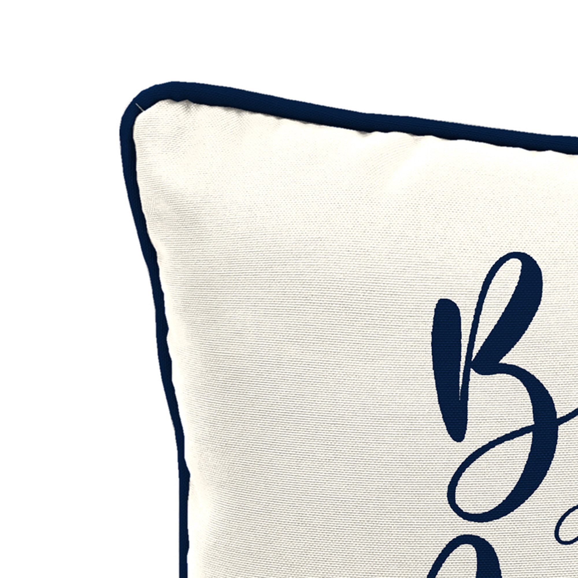 Jordan Manufacturing 16" x 16" Bless This Nest Cream Bird Reversible Square Outdoor Throw Pillow with Welt (2 Pack)
