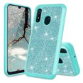thumbnail image 1 of TJS Case for Samsung Galaxy A10E/Galaxy A20E (Not Fit Galaxy A10/M10), Glitter Bling Cute Girls Women Design Hybrid Phone Cover (Teal), 1 of 5