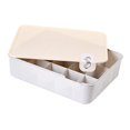 thumbnail image 3 of Underwear Storage Box PP Drawer Organizer Multifunctional Durable Large Capacity Beige Lid 15 Grids, 3 of 9
