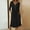 Black, variant on Elvqul Dresses for Women 3/4 Sleeve White Midi Dresses Pullover V-Neck Summer Plain Juniors Tank Dresses Flowy