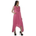 thumbnail image 3 of Moomaya Robes Soleil Unies Sans Manches Femmes Plage Fête Décontracté Vêtements d'Été, 3 of 5