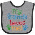 thumbnail image 3 of Inktastic My Grammie Loves Me Boys or Girls Baby Bib, 3 of 4