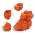 thumbnail image 4 of Warm Winter Toddler Shoes Soft Sole Sneakers Cozy Lined Booties for Toddlers,Color:Orange,Size:6-12 Months, 4 of 9