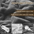 thumbnail image 3 of Electric Heated Robe Blanket with 10 Heat Settings & 12-Hour Timer, Wearable Sherpa Blanket with Foot Pocket and Sleeves, 50" x 70" + 18" Foot Cover, Grey, 3 of 6