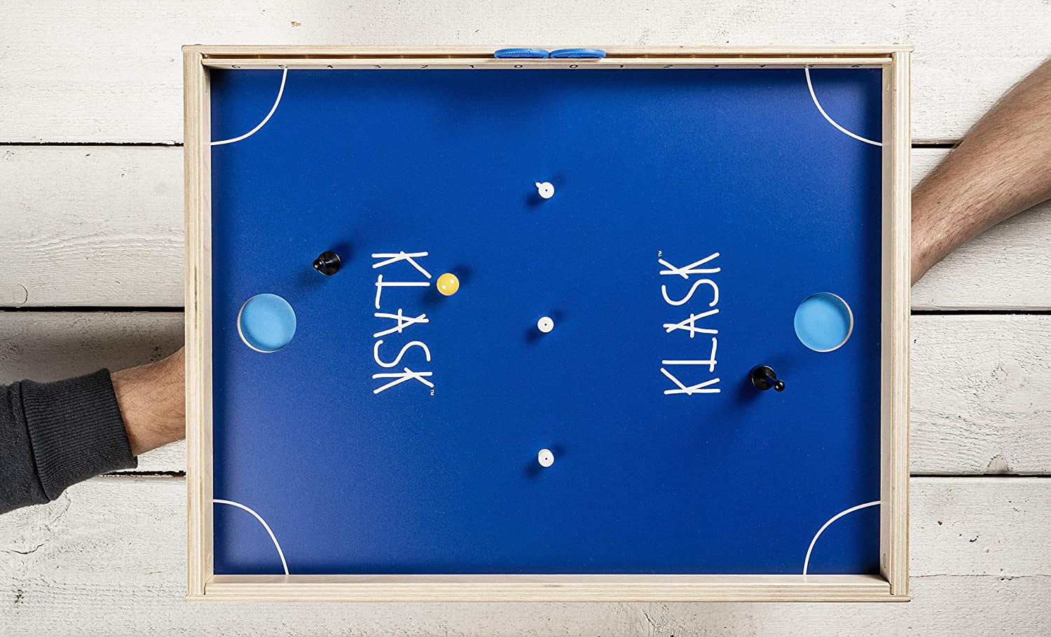KLASK : The magnetic Award-Winning Party Game of Skill That’s Half  Foosball, Half Air Hockey