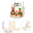 thumbnail image 2 of Easter Decorations Rustic Wooden Bunny Egg Ornament, Farmhouse Style Desktop Decor, Handmade Wooden Crafts for Home Living Room, Spring Holiday Tabletop and Shelf Accent Accessory, Brown, 2 of 6