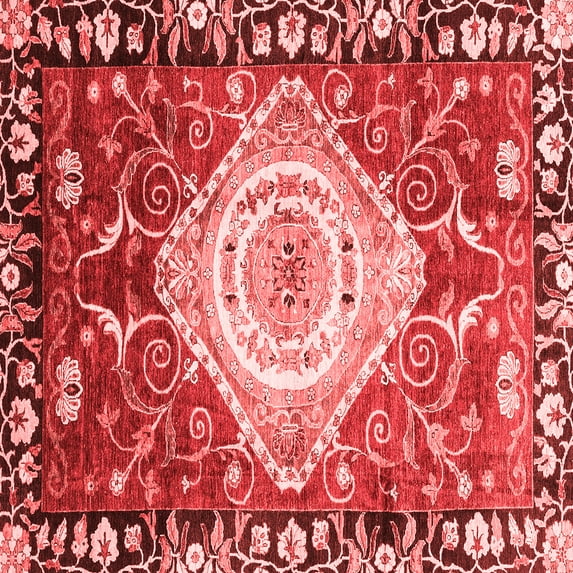Ahgly Company Indoor Square Persian Red Traditional Area Rugs, 5' Square