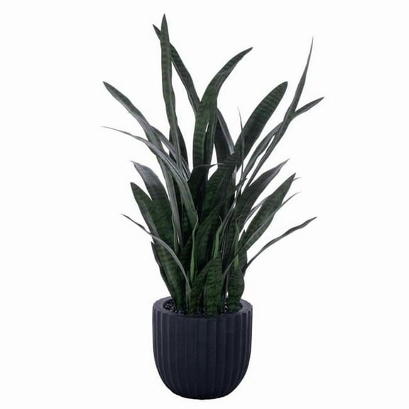 Vickerman FLA250547UV 47 in. Sansevieria Potted UV Plant, Dark Green