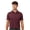 Maroon-Melange, variant on AllPro Men’s Pro-Lock Performance Polo Collar T-Shirt, 100% Polyester Moisture-Wicking Tee (Silver-Melange, M)