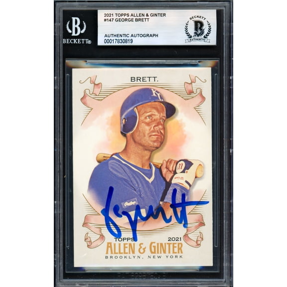 George Brett Autographed 2021 Topps Allen & Ginter Card #147 Kansas City Royals Beckett BAS #17830819